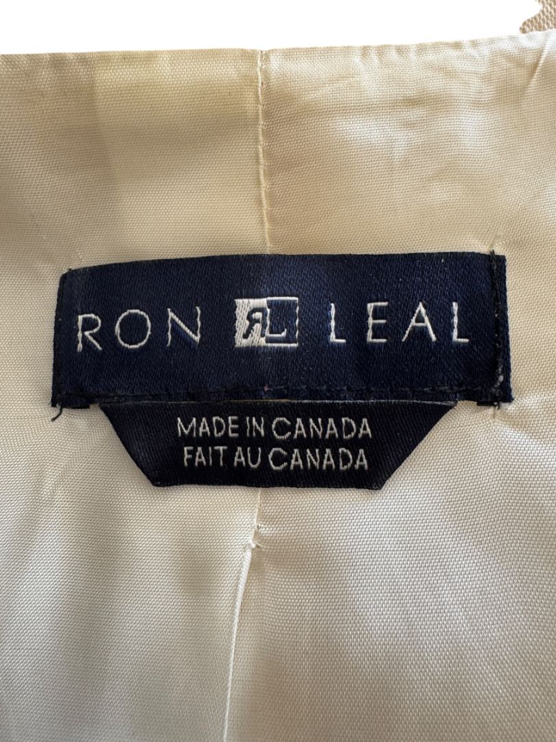 Ron Leal Cream Wool Pantsuit – Size 12