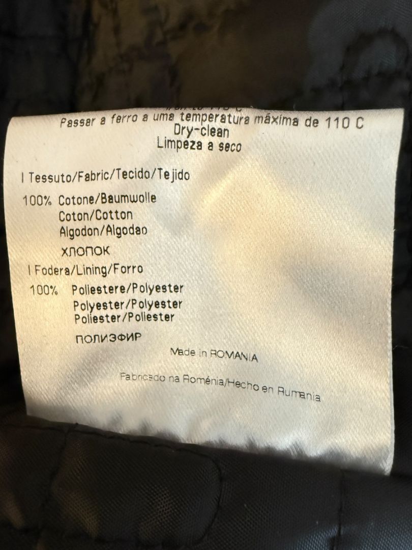 VJC Black Double-Breasted Asymmetric Zip Coat – Size 50