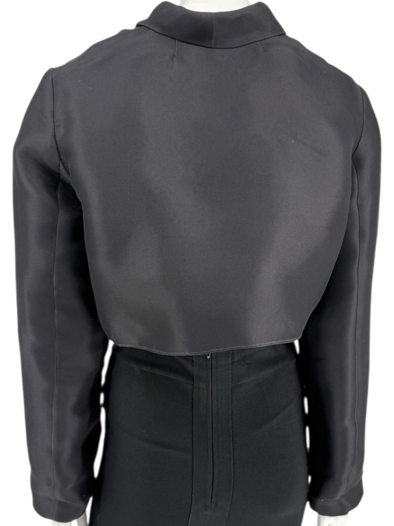 Peter Cohen Charcoal Viscose Cropped Jacket – Size M