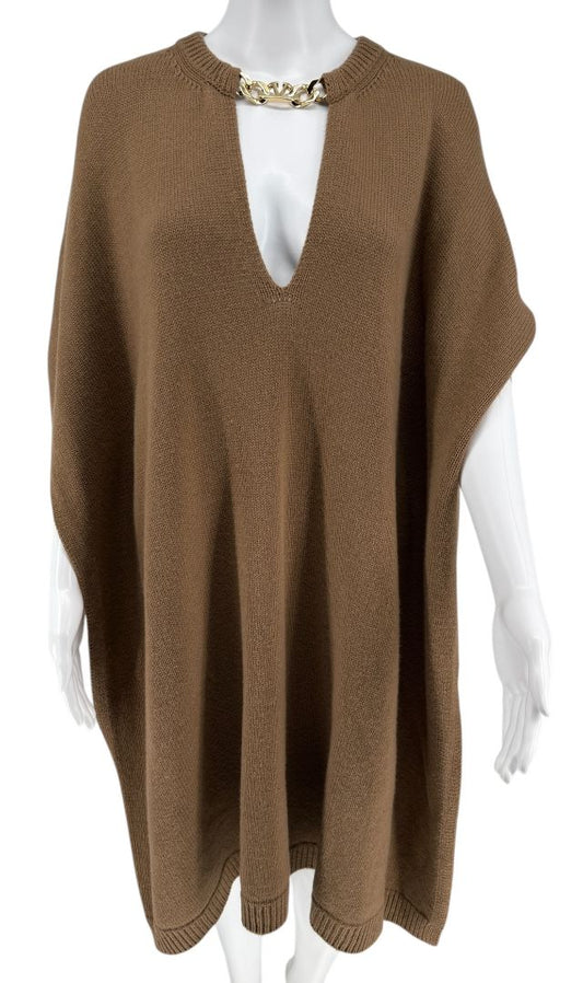 Valentino Knit Poncho with Chain Detail – XS – New with Tags