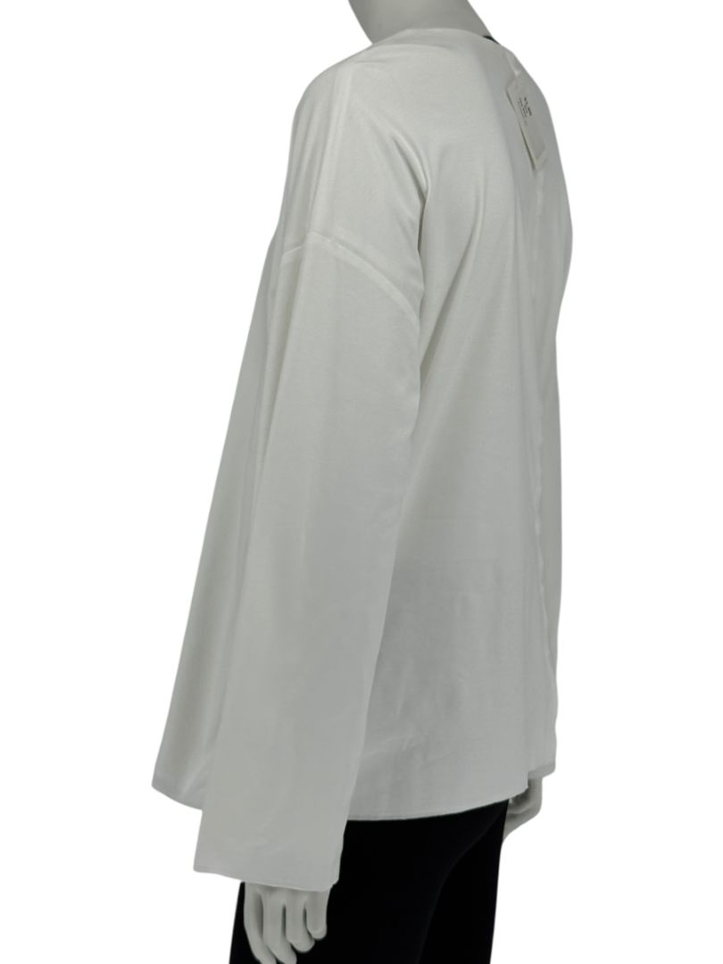 The Row White Long Sleeve Cotton Tunic - Size Small