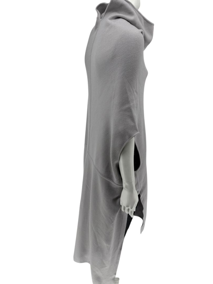 Rick Owens Pearl Grey Sleeveless Knit Funnel Tunic – Size L (IT 48 / US 8)