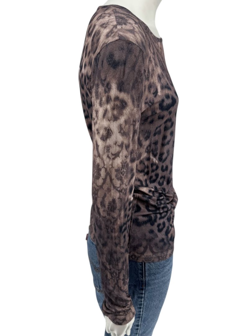 Les Copains Mixed Print Long Sleeve Top - FR 46