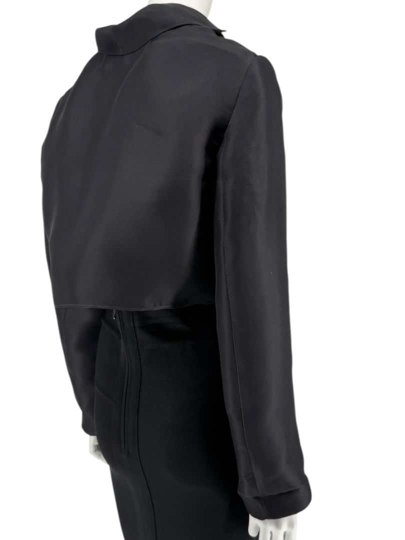 Peter Cohen Charcoal Viscose Cropped Jacket – Size M