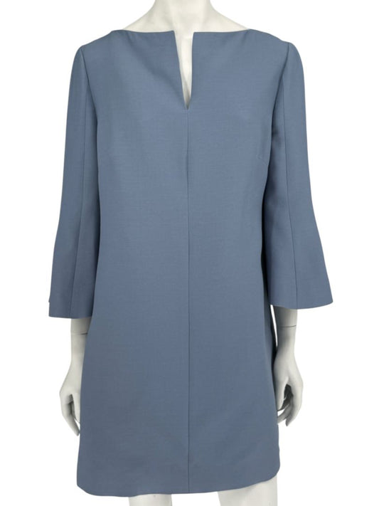 VALENTINO Blue Wool-Silk A-Line Dress – IT 46