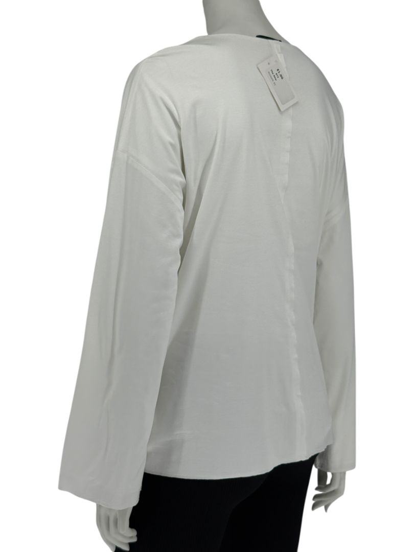 The Row White Long Sleeve Cotton Tunic - Size Small