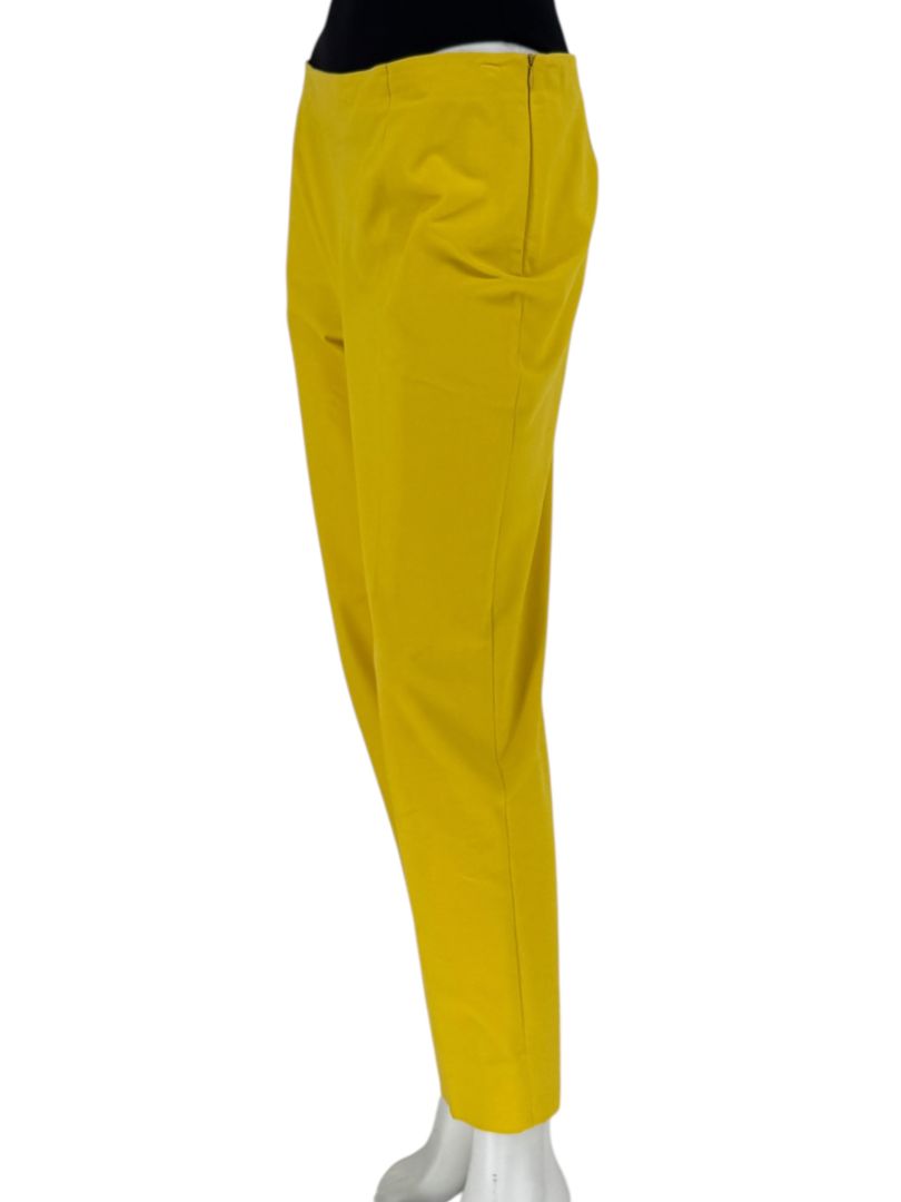 Piazza Sempione “Audrey” Yellow Cropped Pants – Made in Italy – Size 46