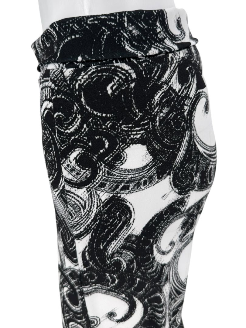 Anatomie Black and White Baroque Print Slim Pants – Size L