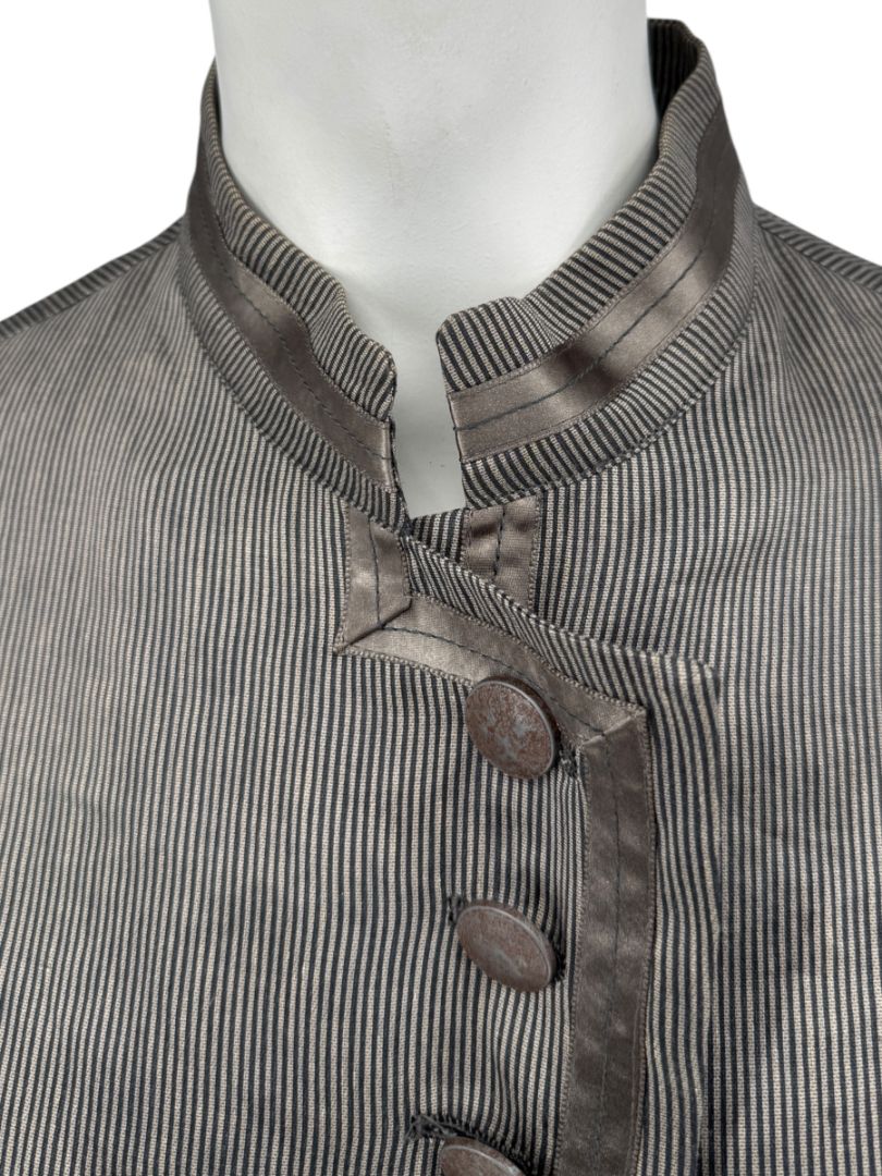 M. Siamo Women’s Striped Linen-Silk Blend Two-Piece Suit – Size 12