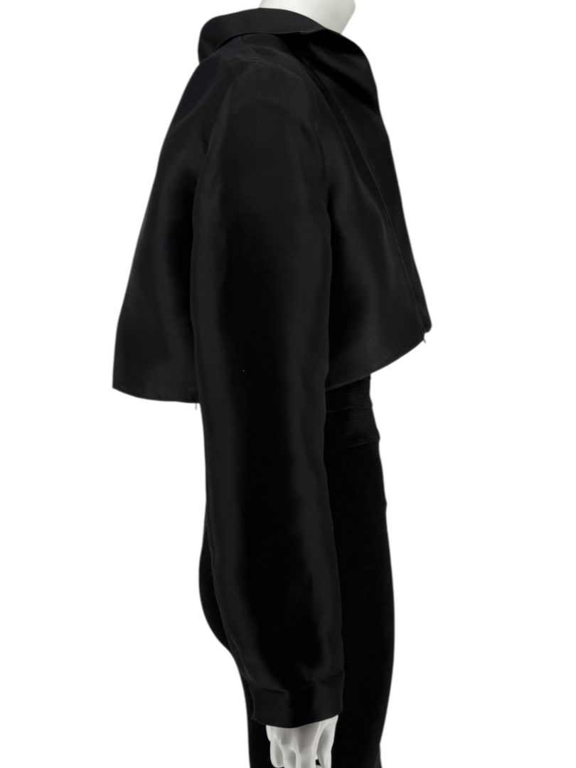 Peter Cohen Charcoal Viscose Cropped Jacket – Size M