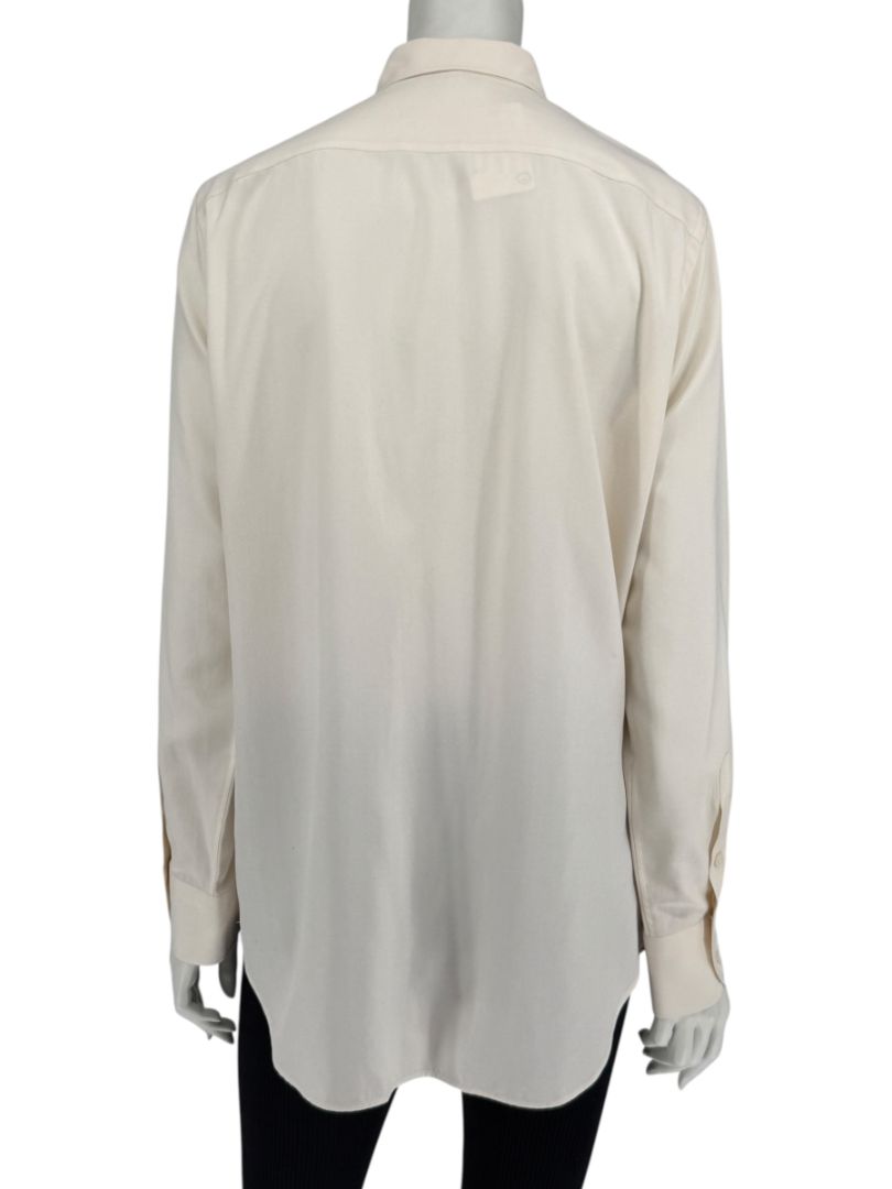 Loro Piana Ivory Silk Button-Up Shirt – Size IT 46