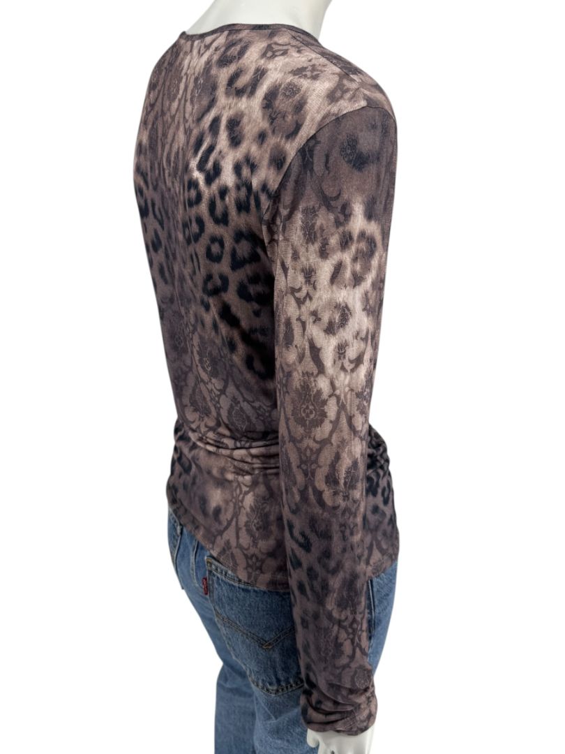 Les Copains Mixed Print Long Sleeve Top - FR 46