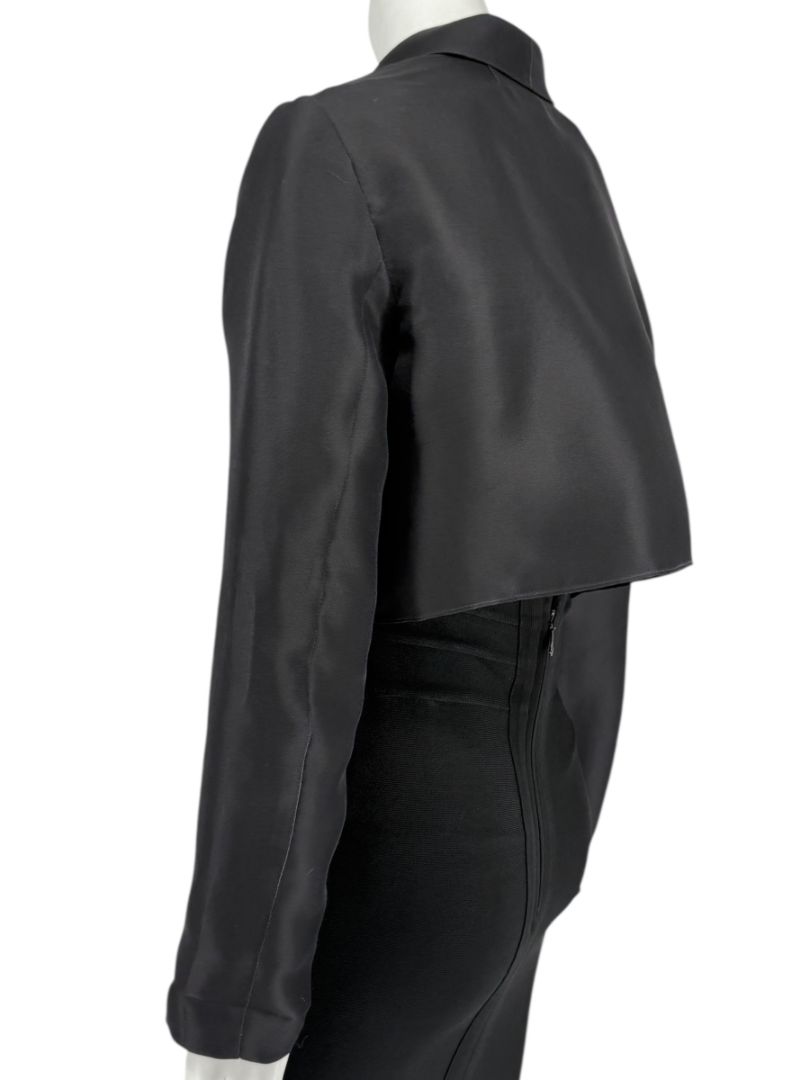 Peter Cohen Charcoal Viscose Cropped Jacket – Size M