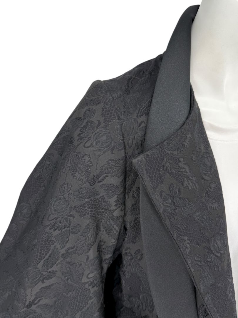 Comme des Garçons Black Jacquard Cropped Jacket – Size M