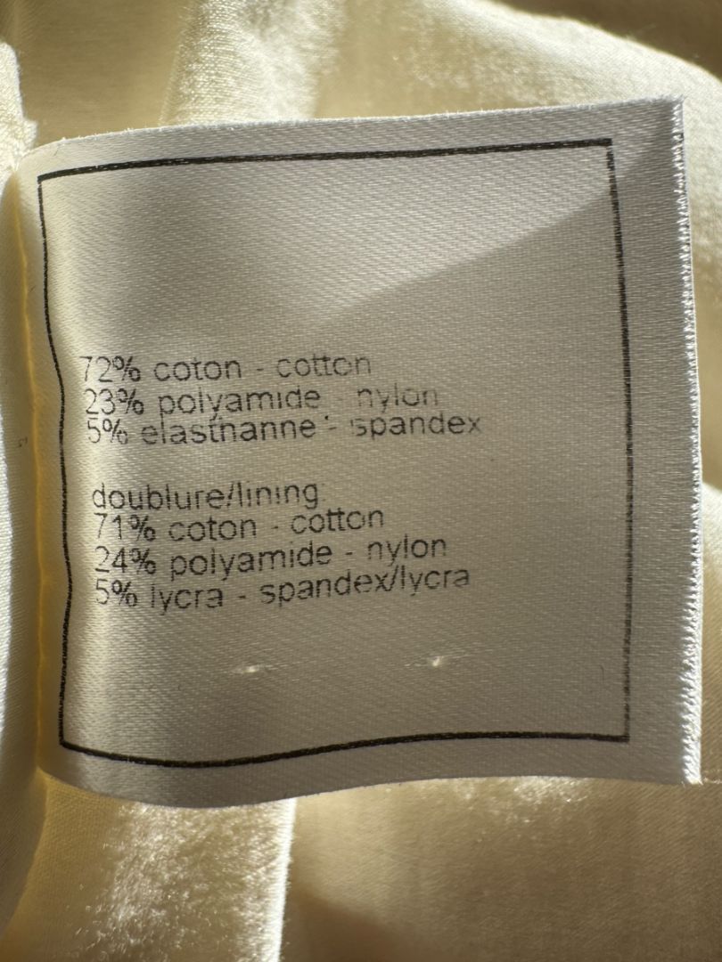 Chanel Ivory Cotton-Blend Tapered Trousers – Size FR 44