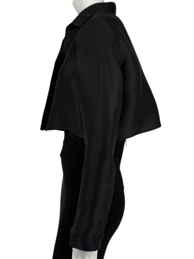 Peter Cohen Charcoal Viscose Cropped Jacket – Size M