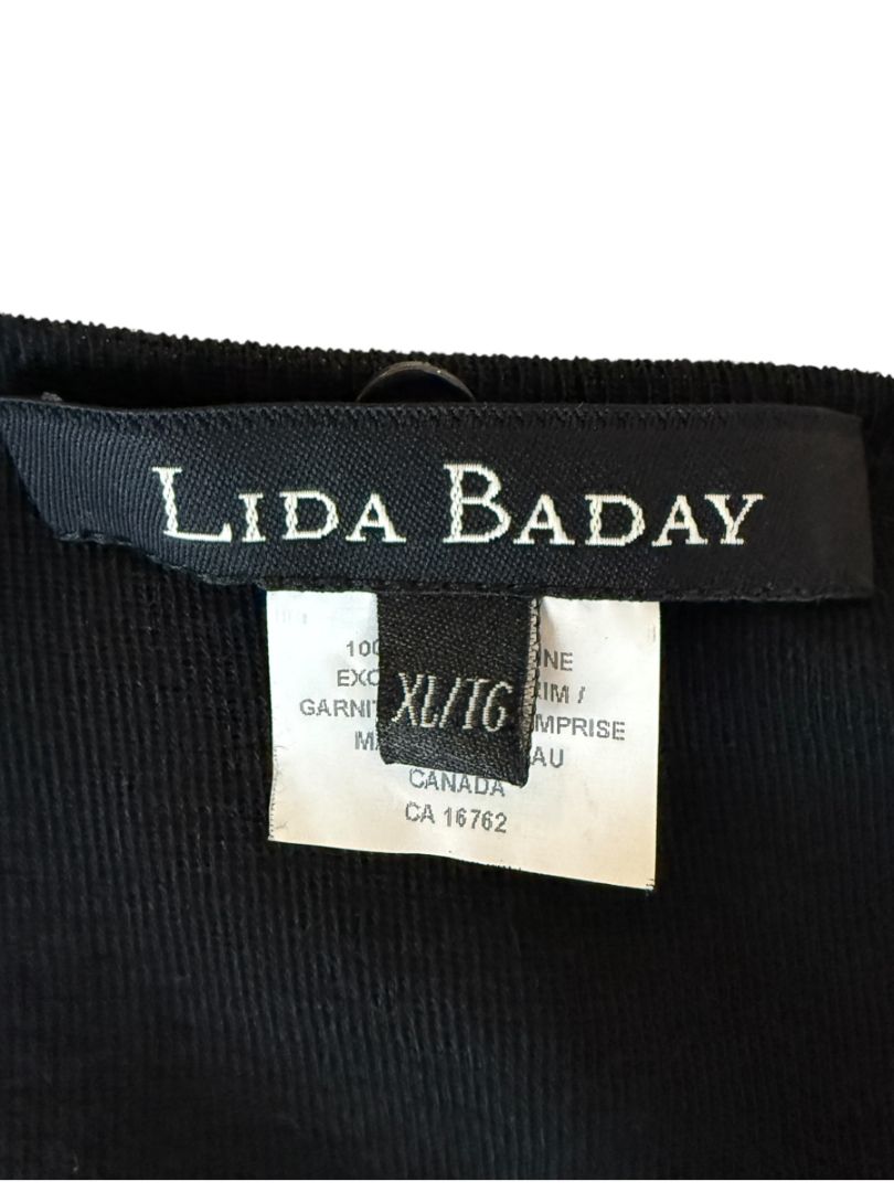 Lida Baday Black Wool Knit Sleeveless Top – XL