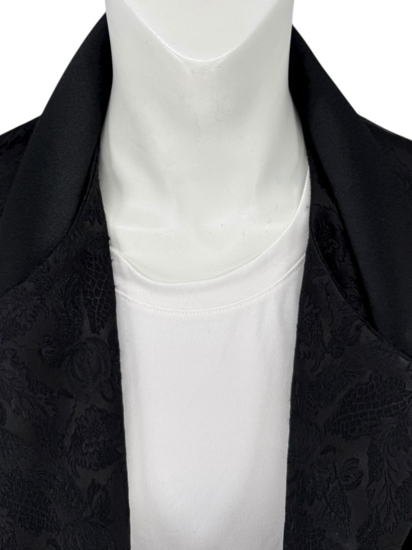 Comme des Garçons Black Jacquard Cropped Jacket – Size M
