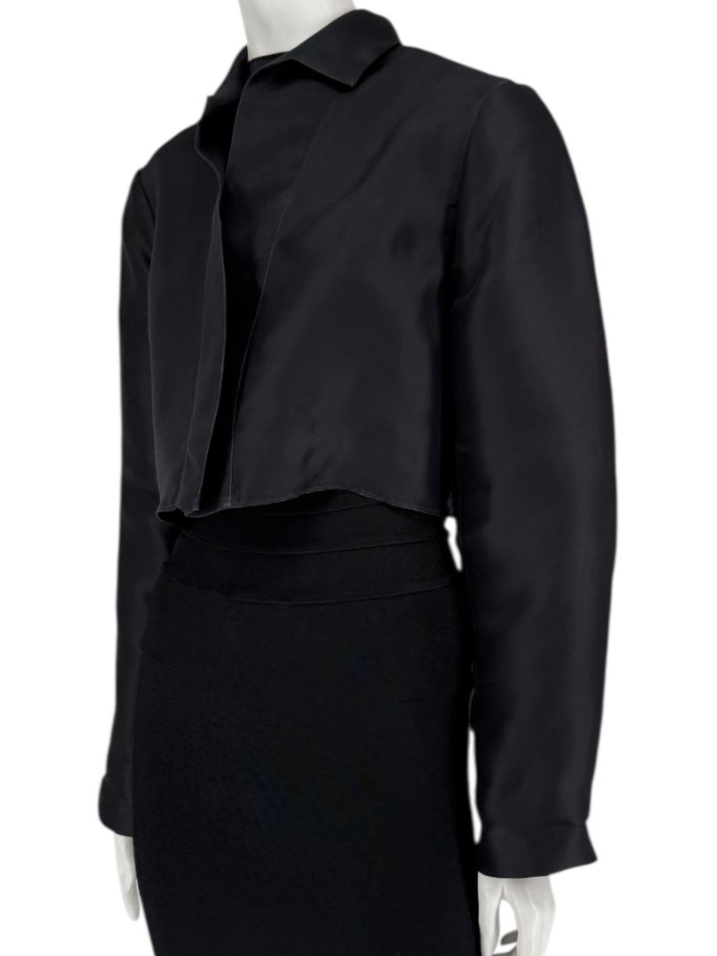 Peter Cohen Charcoal Viscose Cropped Jacket – Size M