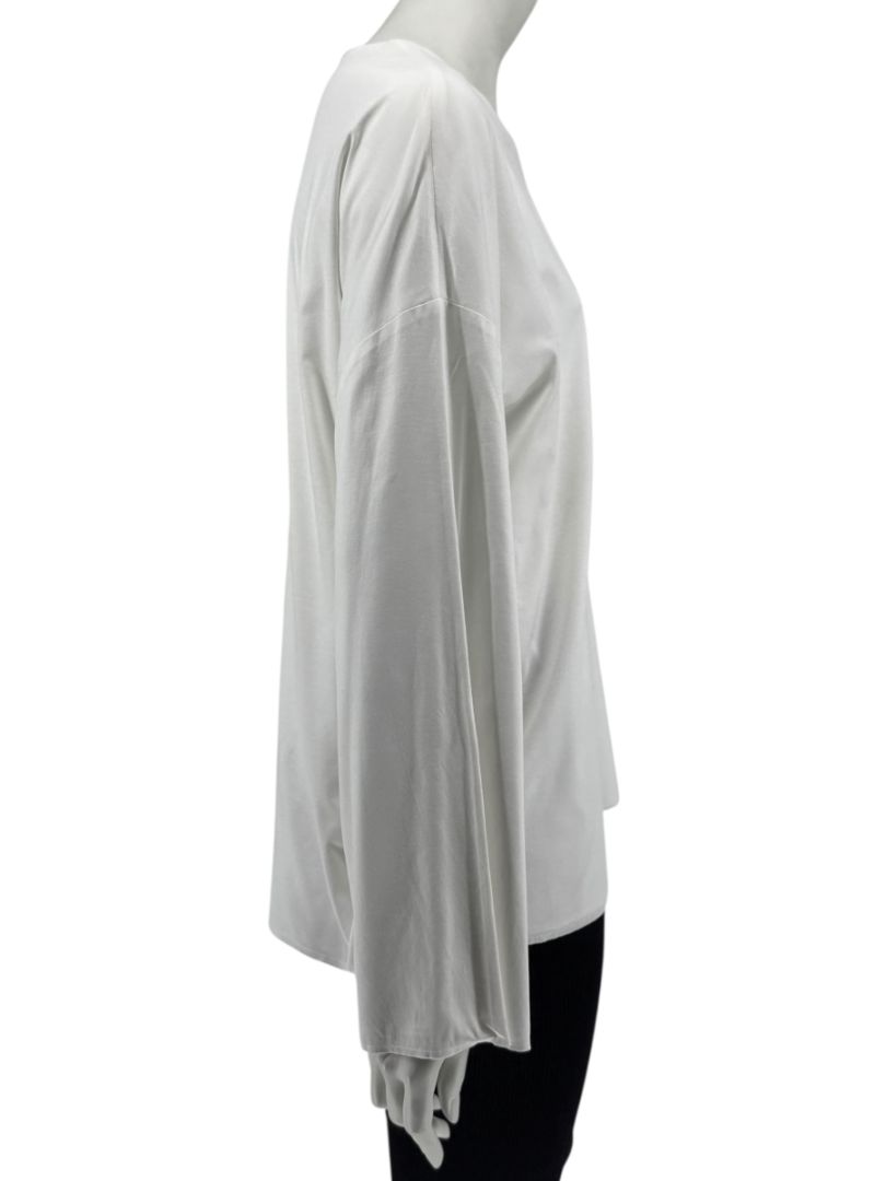 The Row White Long Sleeve Cotton Tunic - Size Small