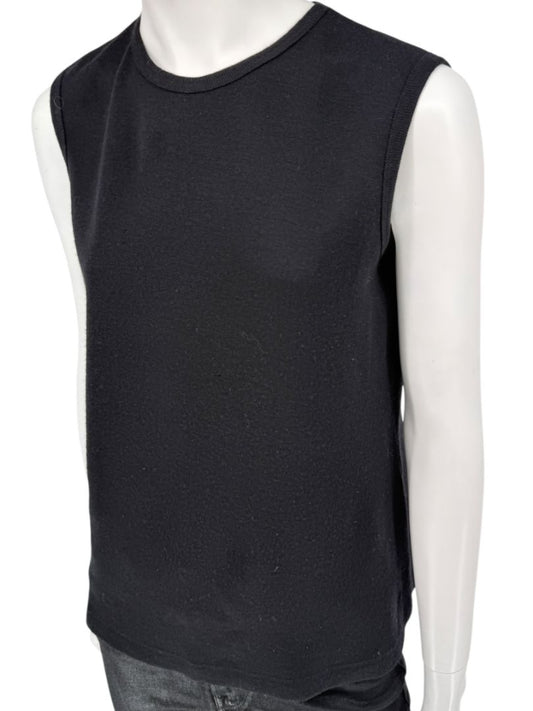 Lida Baday Black Wool Knit Sleeveless Top – XL