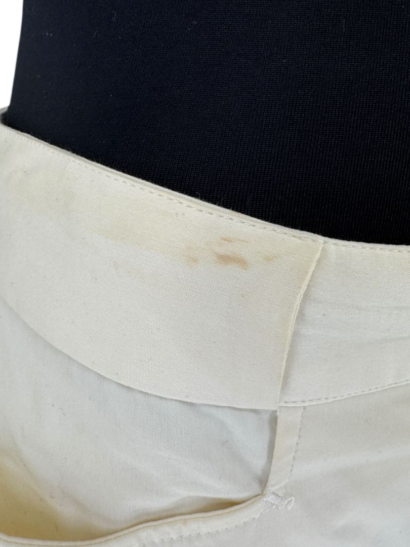 Chanel Ivory Cotton-Blend Tapered Trousers – Size FR 44