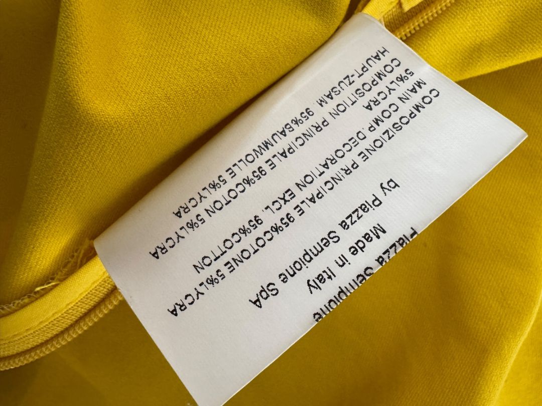Piazza Sempione “Audrey” Yellow Cropped Pants – Made in Italy – Size 46