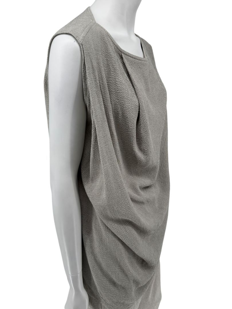 Rick Owens Taupe Draped Tank & Textured Jogger Set - Size IT 42 / US 6