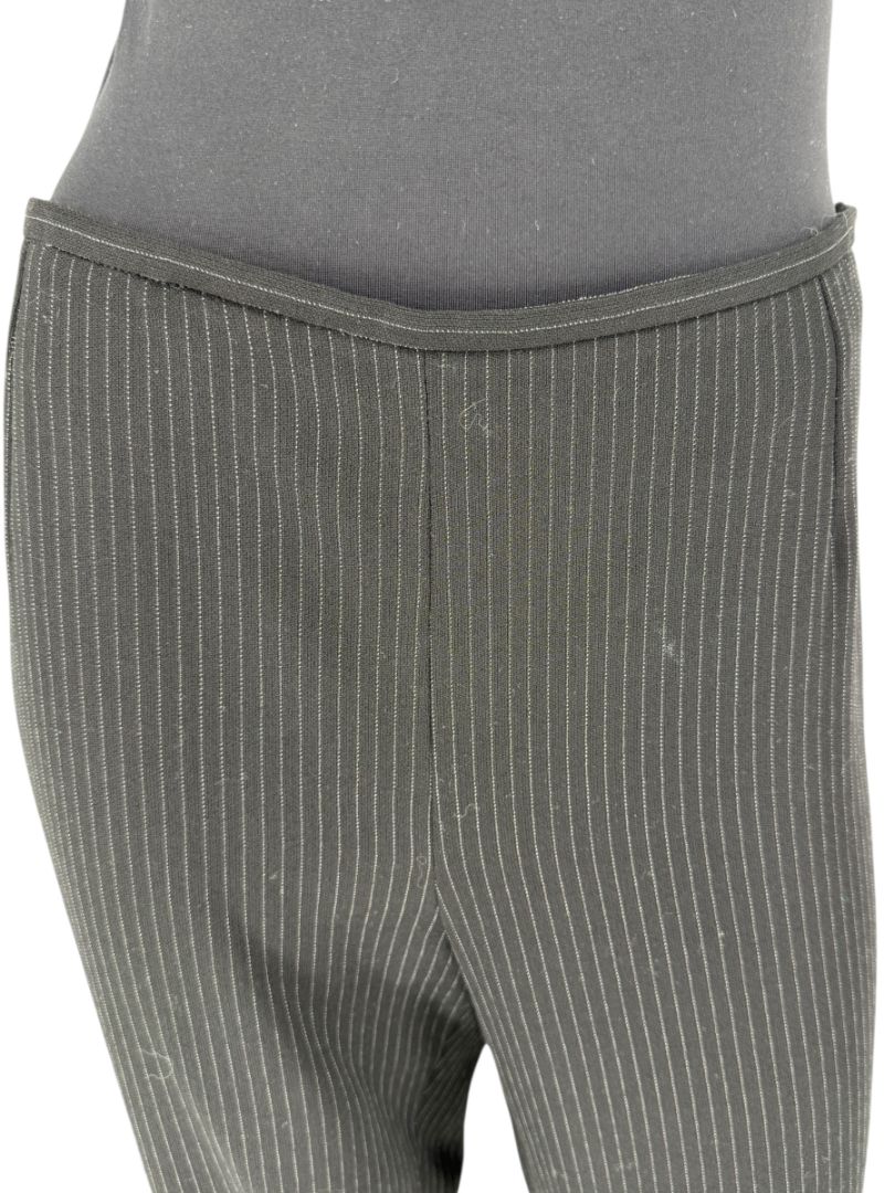 Armani Collezioni Black Pinstripe Virgin Wool Blend Dress Pants – Made in Italy – Size 48 / US 12