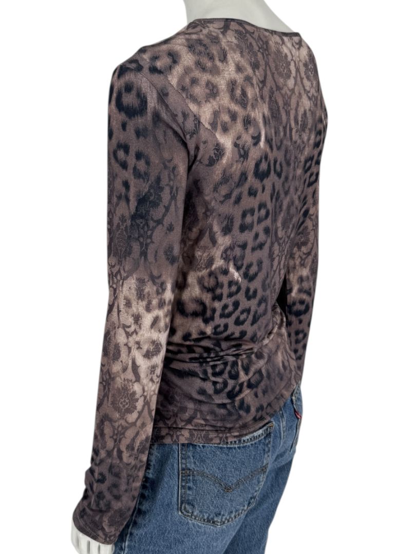 Les Copains Mixed Print Long Sleeve Top - FR 46