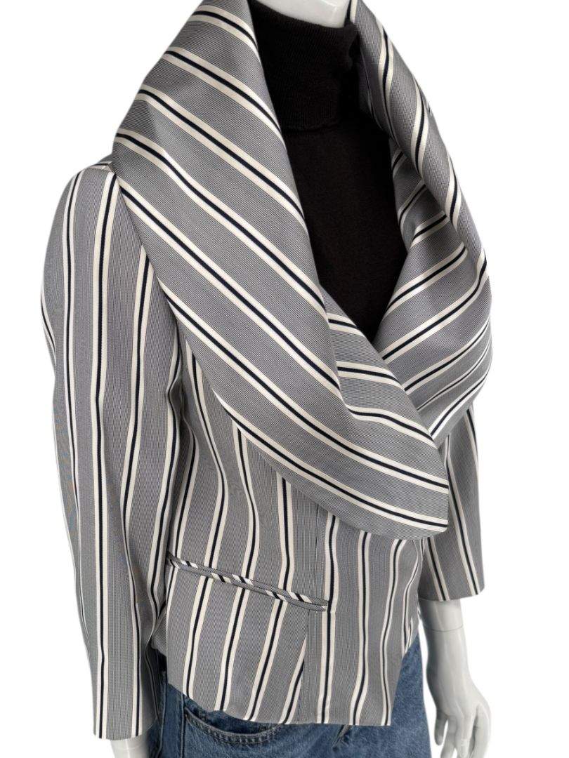 PAUW Amsterdam — Architectural Silk-Cotton Cropped Jacket - Size 4