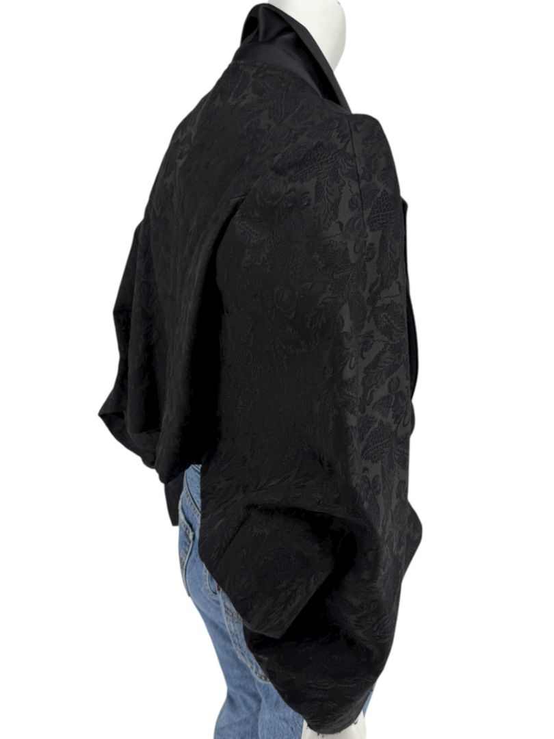 Comme des Garçons Black Jacquard Cropped Jacket – Size M
