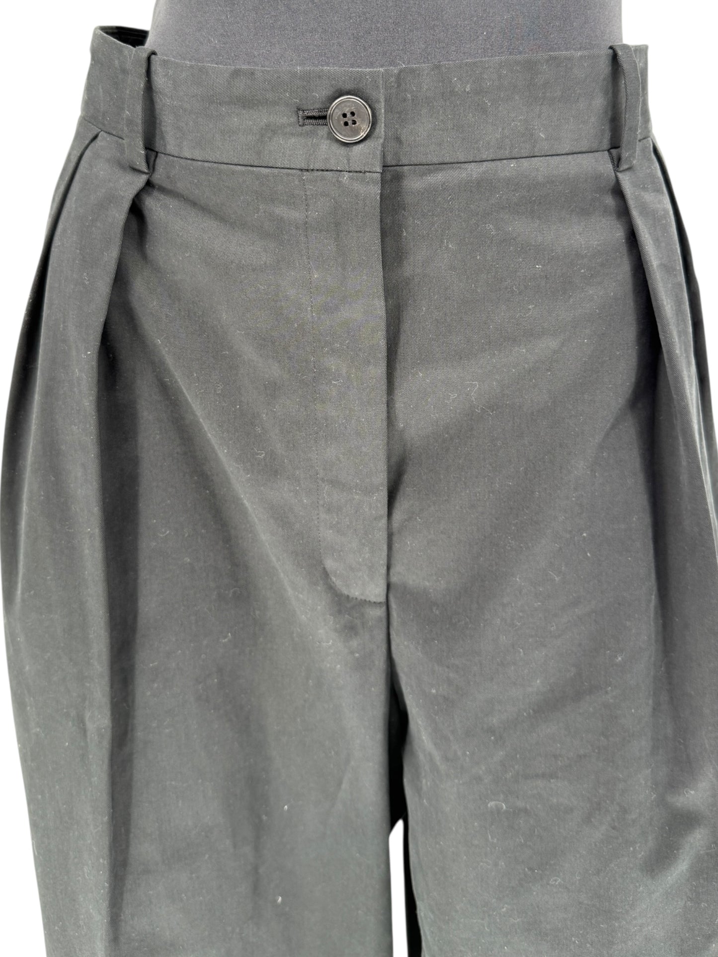 The Row Black Cropped Pleated Culottes – Size 14