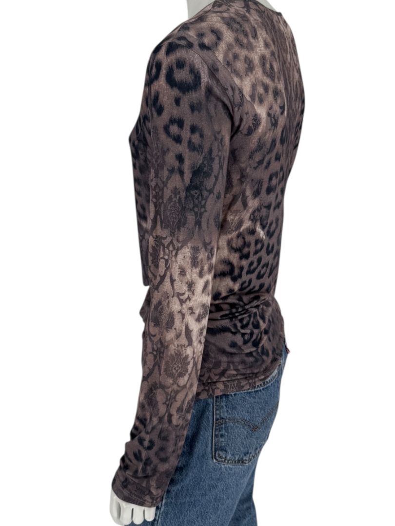 Les Copains Mixed Print Long Sleeve Top - FR 46