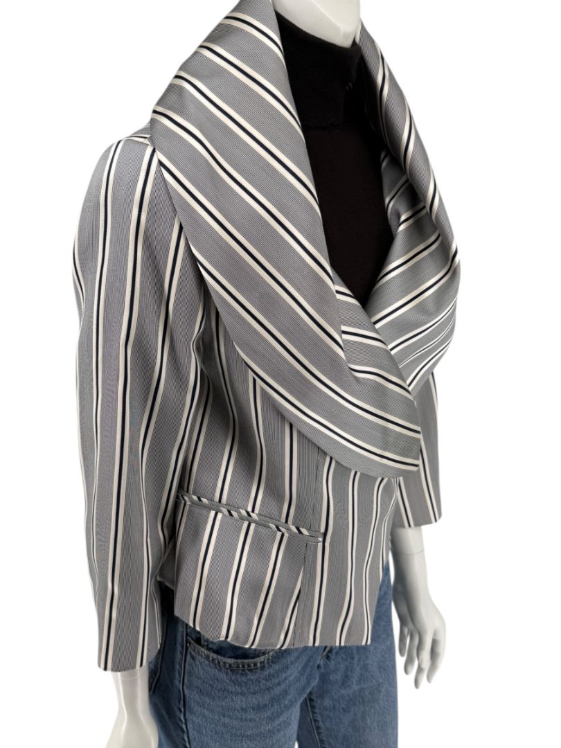 PAUW Amsterdam — Architectural Silk-Cotton Cropped Jacket - Size 4