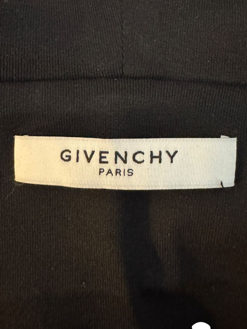 Givenchy Paris Black Cropped Zip Hoodie – Size M
