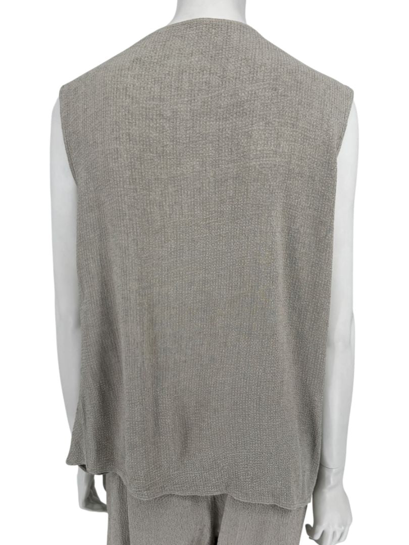 Rick Owens Taupe Draped Tank & Textured Jogger Set - Size IT 42 / US 6