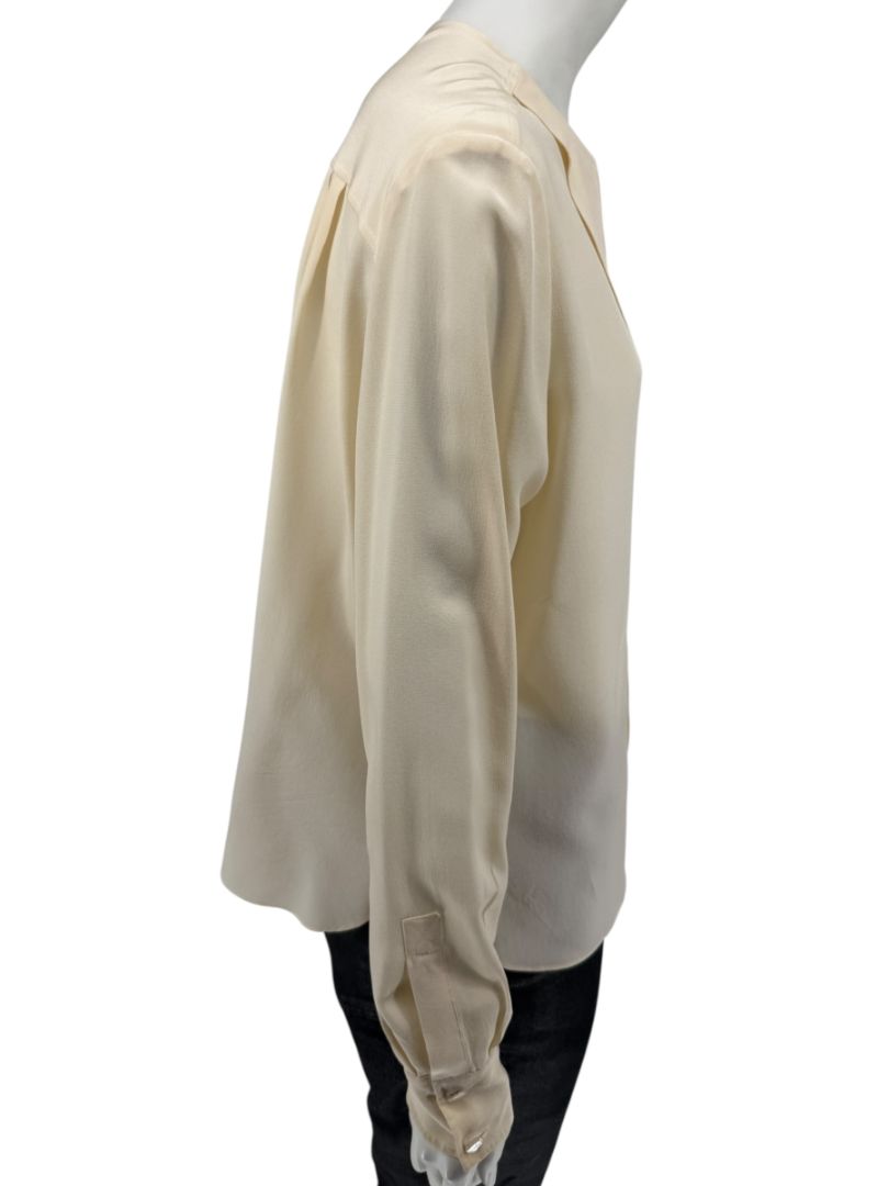 Chanel Ivory Silk Blouse – Spring 2001 Collection – Size FR 42 (US 10)