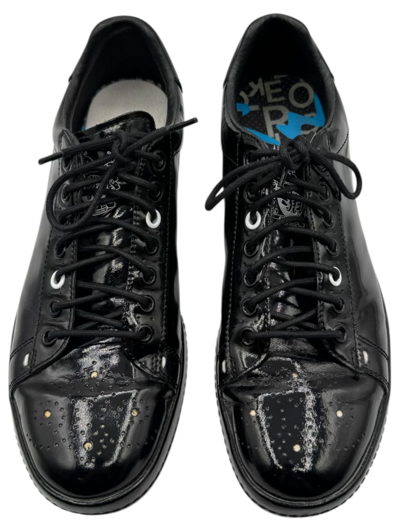 Paul Smith Black Patent Leather Lace-Up Sneakers – Size 7 Men's