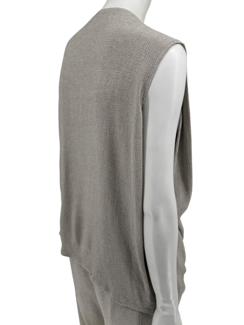 Rick Owens Taupe Draped Tank & Textured Jogger Set - Size IT 42 / US 6