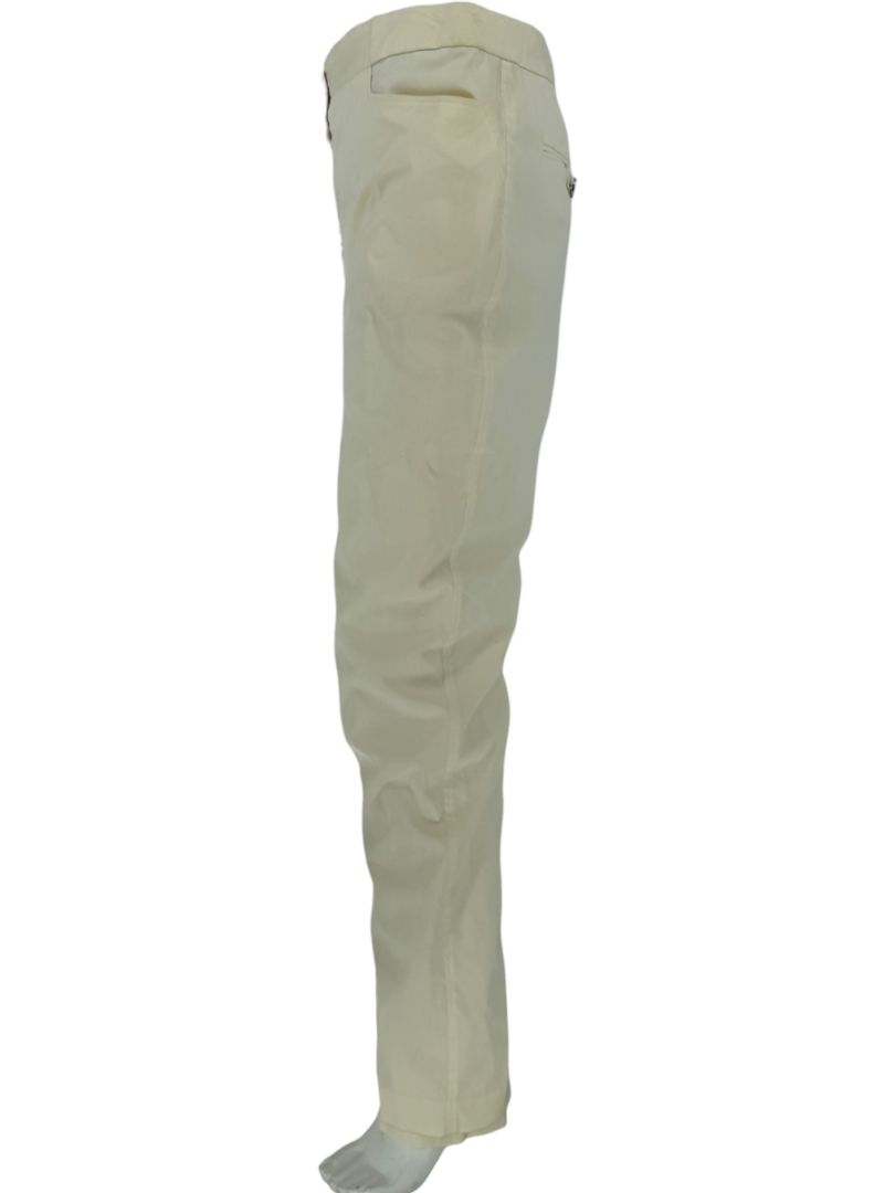Chanel Ivory Cotton-Blend Tapered Trousers – Size FR 44