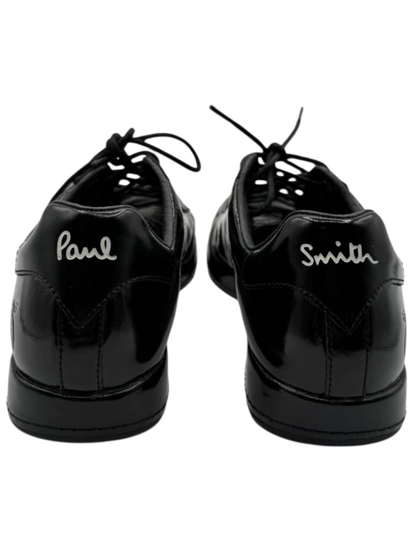 Paul Smith Black Patent Leather Lace-Up Sneakers – Size 7 Men's
