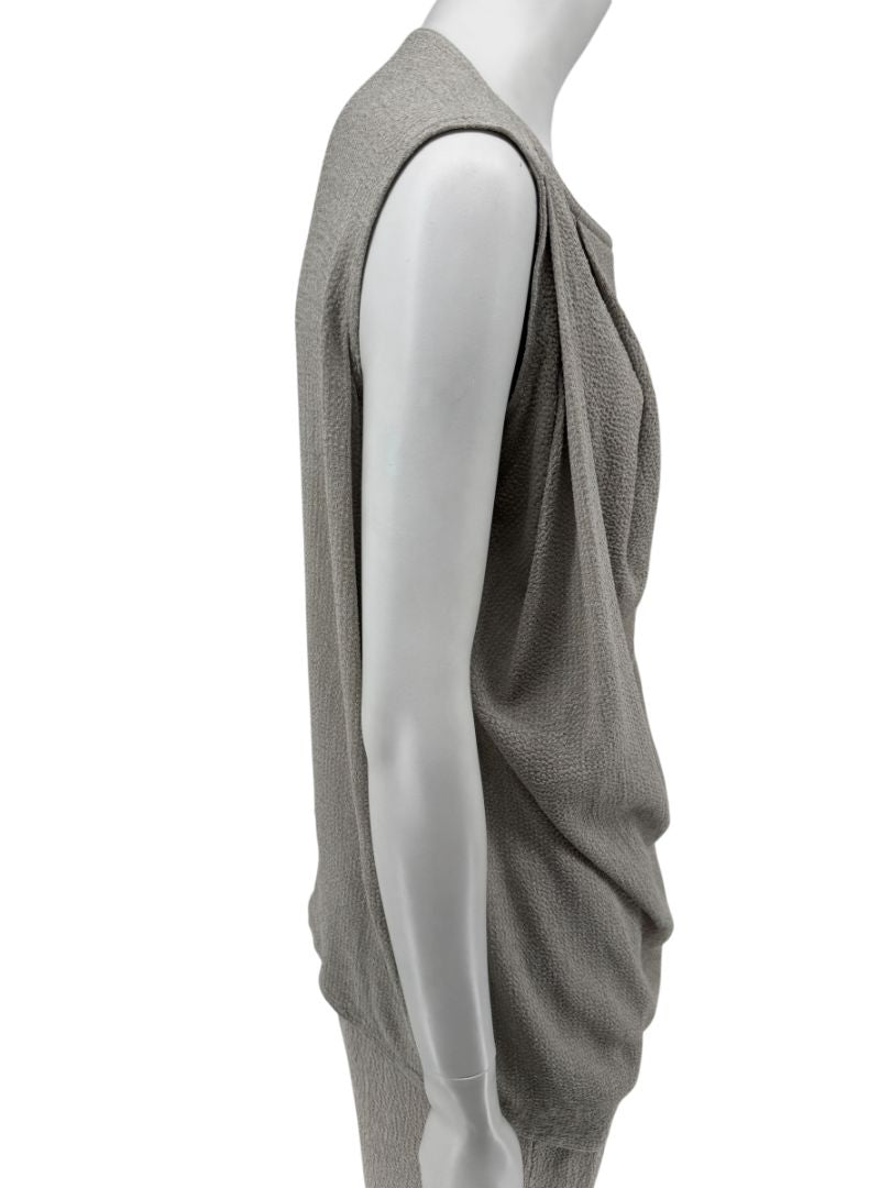 Rick Owens Taupe Draped Tank & Textured Jogger Set - Size IT 42 / US 6