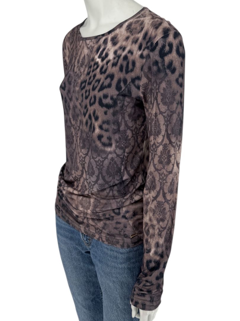 Les Copains Mixed Print Long Sleeve Top - FR 46