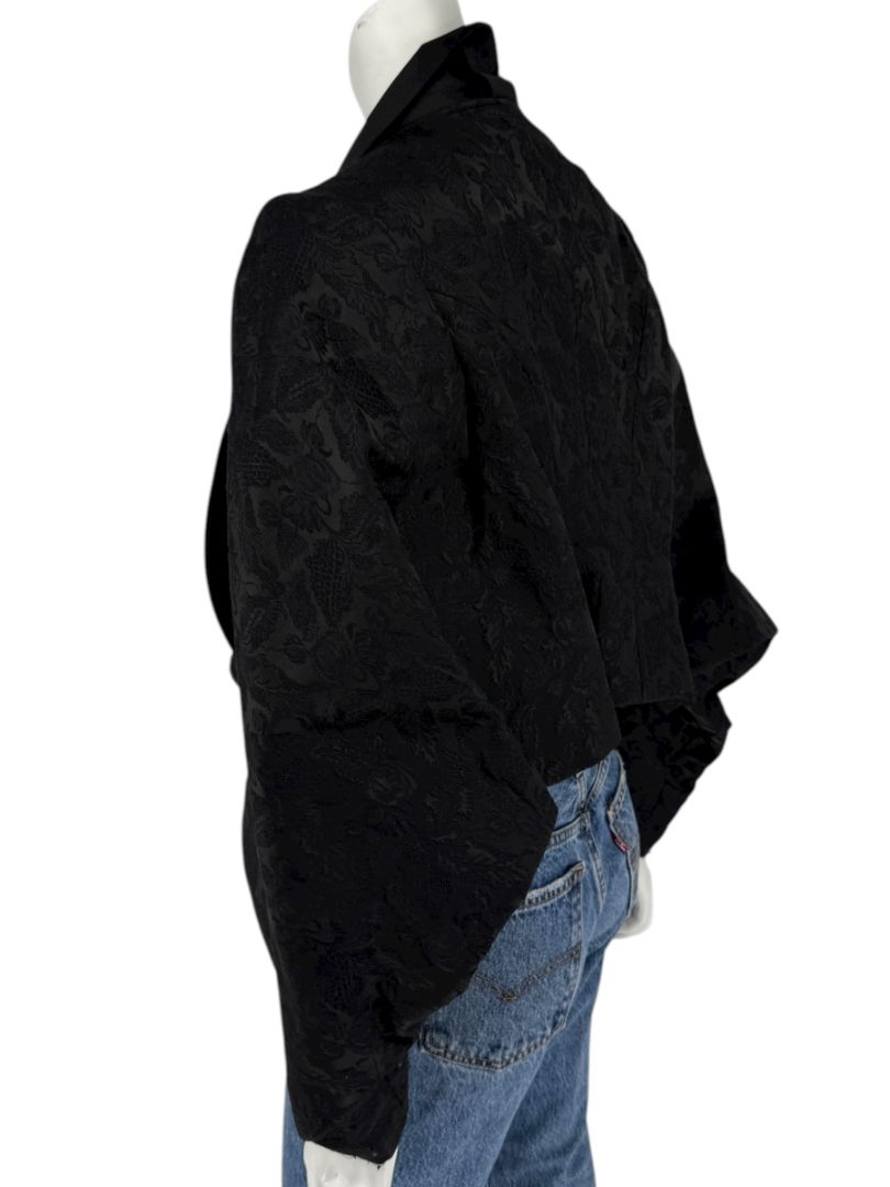 Comme des Garçons Black Jacquard Cropped Jacket – Size M