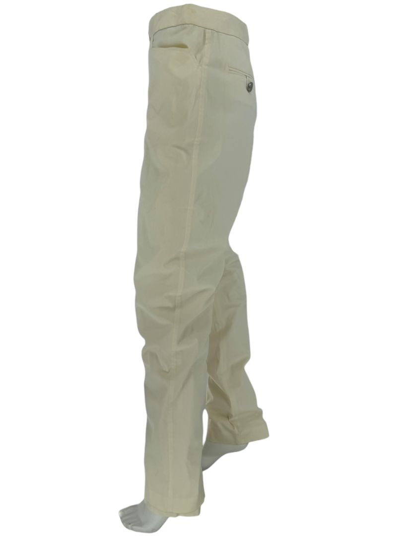 Chanel Ivory Cotton-Blend Tapered Trousers – Size FR 44