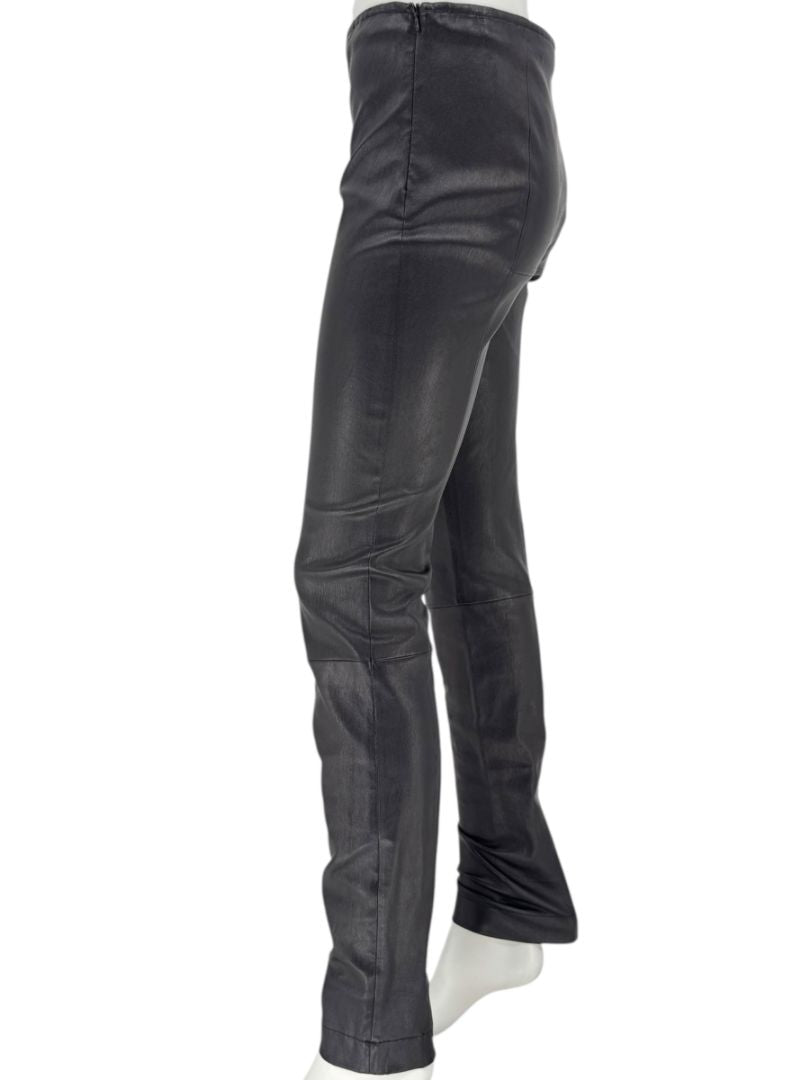 The Row Black Lambskin-Front Legging Pants – Size Large