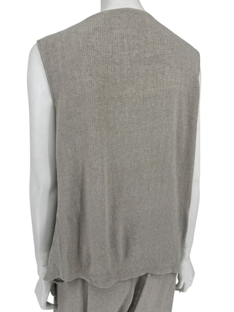 Rick Owens Taupe Draped Tank & Textured Jogger Set - Size IT 42 / US 6