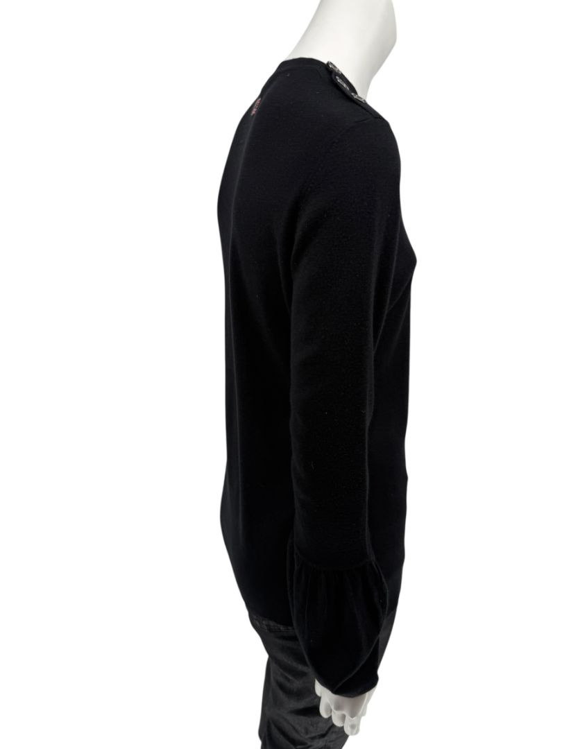Burberry London Black Silk &amp; Cashmere Knit Top – Size L