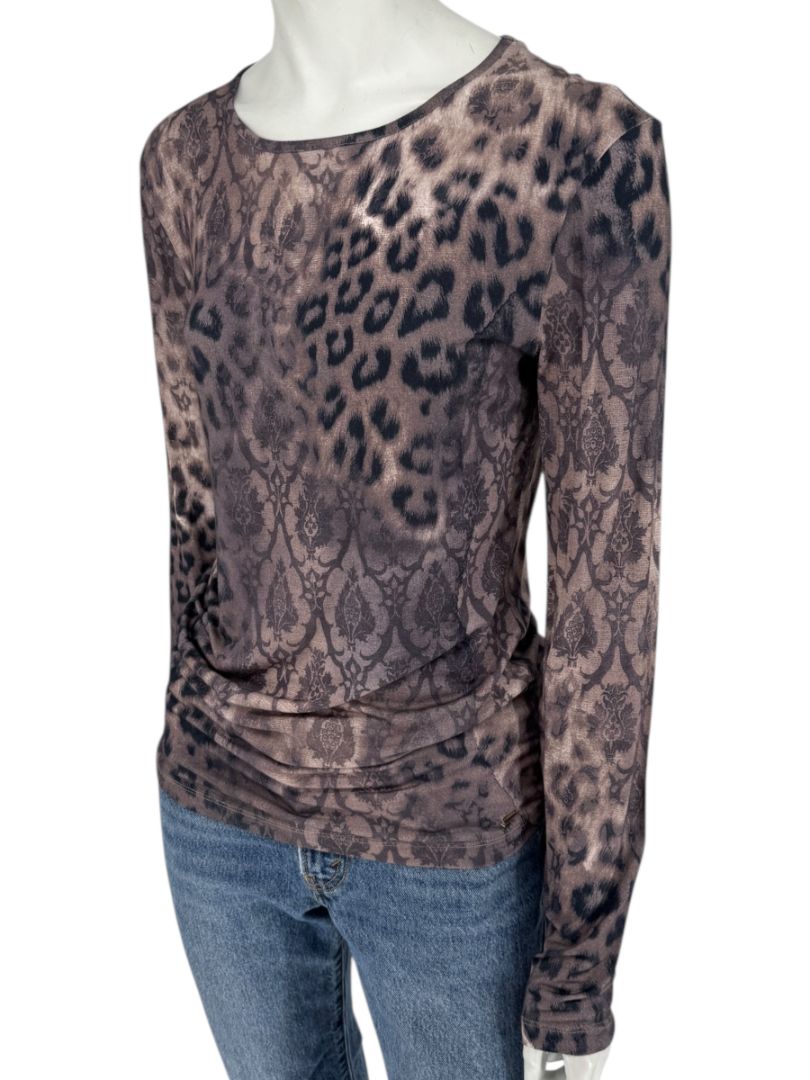 Les Copains Mixed Print Long Sleeve Top - FR 46